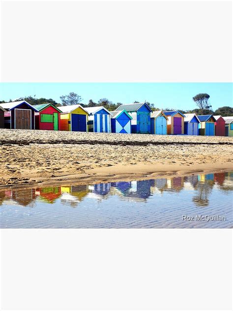 "Bathing Boxes, Brighton Beach" Photographic Print by rozmcq | Redbubble