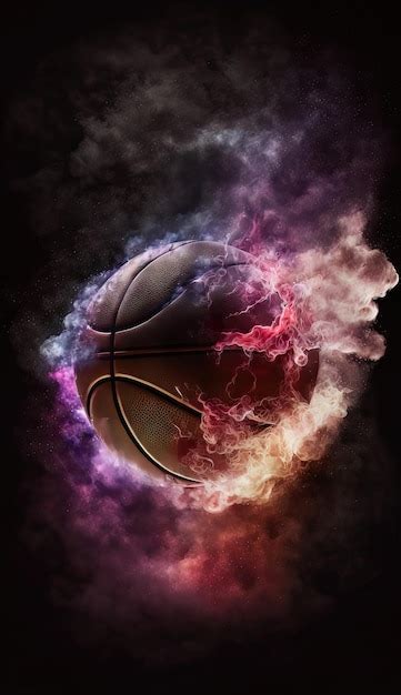 Premium Photo A Basketball With A Purple Background And The Word