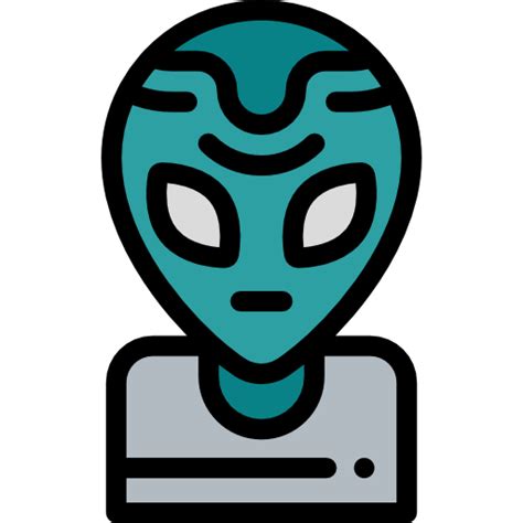 Alien Detailed Rounded Lineal Color Icon