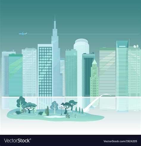 City and park Royalty Free Vector Image - VectorStock