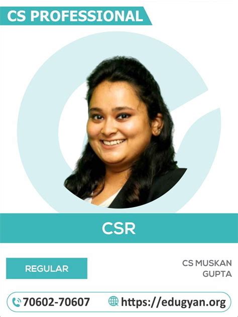 CS Professional CSR Social Governance By CS Muskan Gupta New