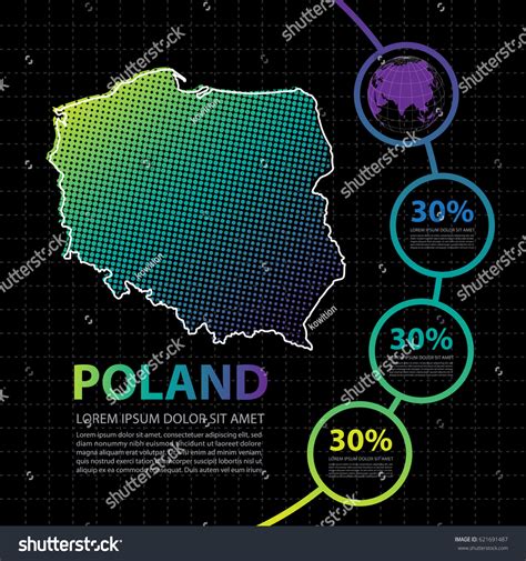 Poland Map Infographic Design Template Stock Vector Royalty Free