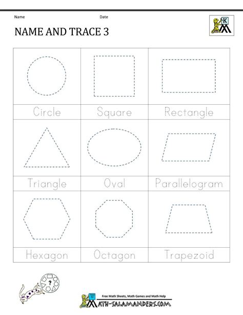 Printable Traceable Shapes Printable Word Searches