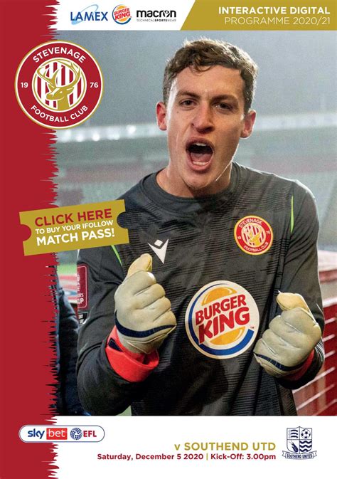 Stevenage Fc V Southend Utd By Hashtag Digital Media Issuu