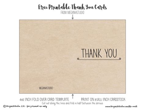 Free Printable Thank You Cards Meganhstudio