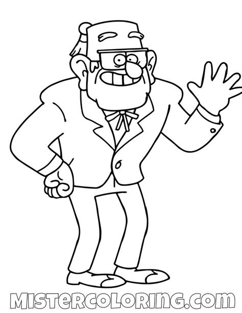 Gravity Falls Coloring Pages Stan