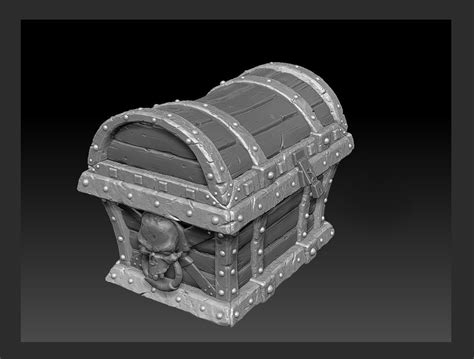 3d Pirate Treasure Chest 3d Model Cgtrader