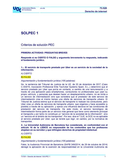 Soluci N Pec Derecho Internet Derecho De Internet Solpec Criterios