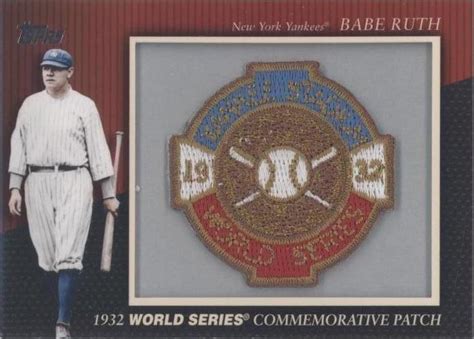 Topps Manufactured Commemorative Patch Babe Ruth MCP For Sale Online EBay