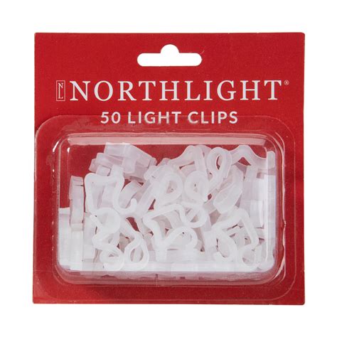 50 Count Clear Outdoor Gutter Christmas Light Clips | Christmas Central