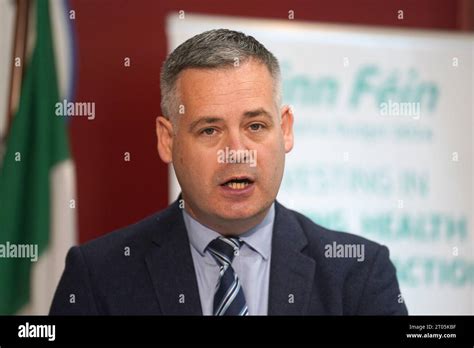 Sinn Feins Finance Spokesperson Pearse Doherty At The Launch Of Sinn