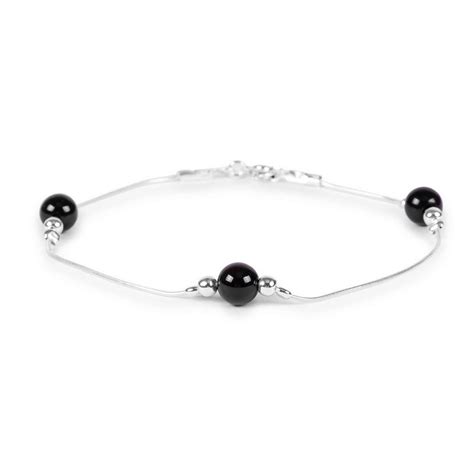 Onyx Bracelet Simple Bracelet Silver Jewellery Henryka Uk