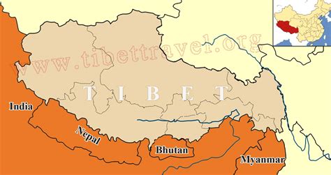 Tibet Map, Map of Tibet, Plateau of Tibet Map - Tibet Vista