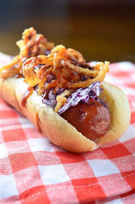 Loaded Bbq Hot Dogs Recipe Hot Dog Toppings Dog Recipes Hot Dog Recipes