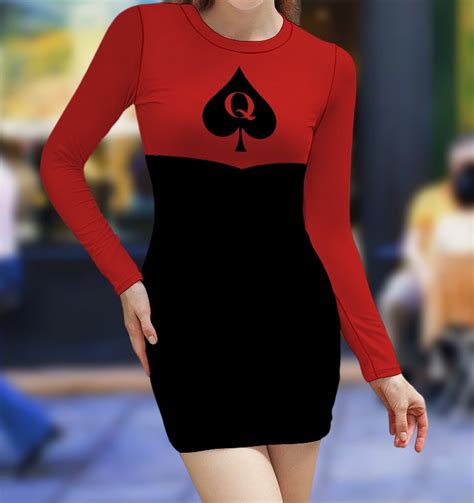 Bicolor Queen Of Spades Dress Slut Clothing Cuckolding Etsy