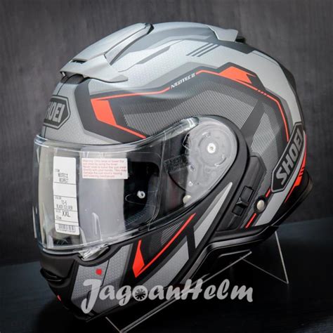 SHOEI HELM NEOTEC 2 RESPECT TC5 MATT BLACK SILVER MODULAR