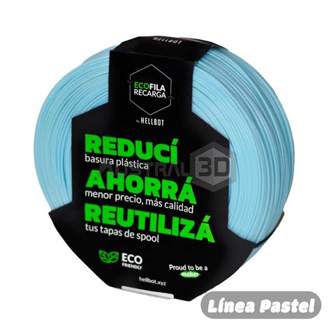 Austral 3D Rosario Filamento 3D RECARGA PLA 1 75 Hellbot 1kg CELESTE