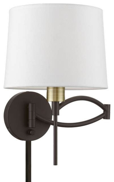 1 Light Swing Arm Wall Sconce In Refinedmodern Style 15 Inches Tall And 11 Transitional