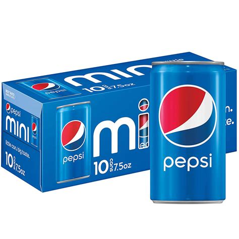 Pepsi Soda 75 Ounce Mini Cans 10 Pack