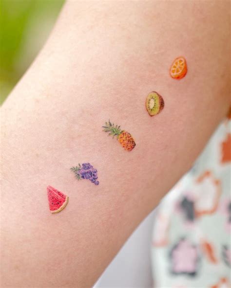 Fruit Tattoo Tiny Tattoos Dainty Tattoos