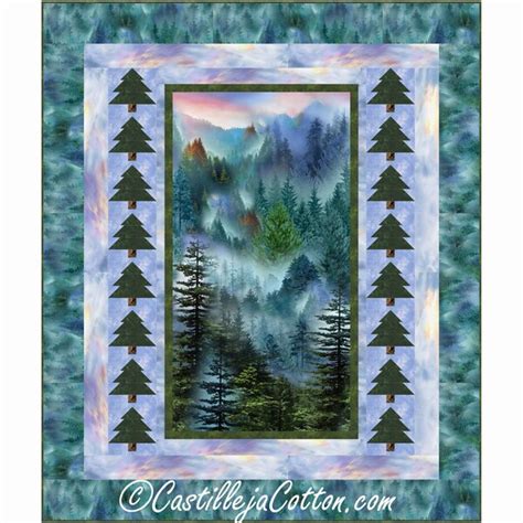 Mountains Quilt Panel Etsy