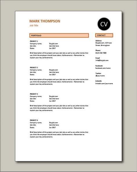 Free Cv Template 51