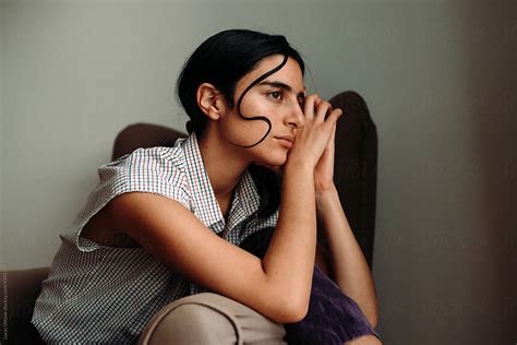 Artsy Portrait Of A Young Woman By Stocksy Contributor Lucas Ottone