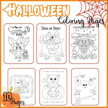 Halloween Coloring Pages By Arabica With Eman TPT