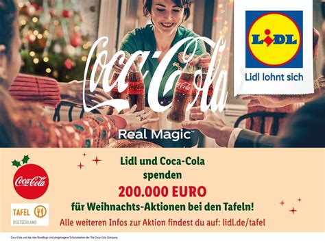 Lidl und Coca Cola spenden 200 000 Euro für Weihnachtsaktionen der