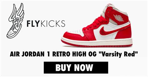 Air Jordan 1 High Og Varsity Red Gs Flykicks
