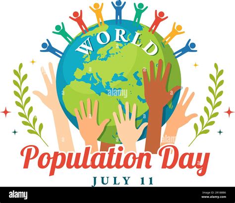 World Population Day Vector Illustration On Th July To Raise