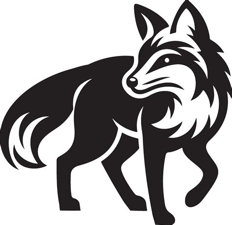 Fox silhouette vector drawing artwork 42665386 Vector Art at Vecteezy