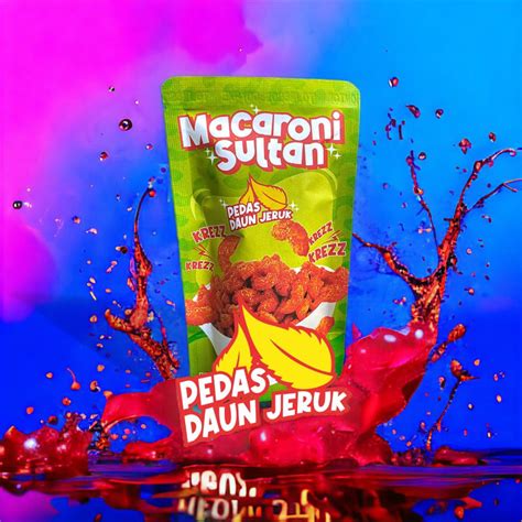 Jual Kletikan Huhhah Cemilan Viral Macaroni Pedas Daun Jeruk G