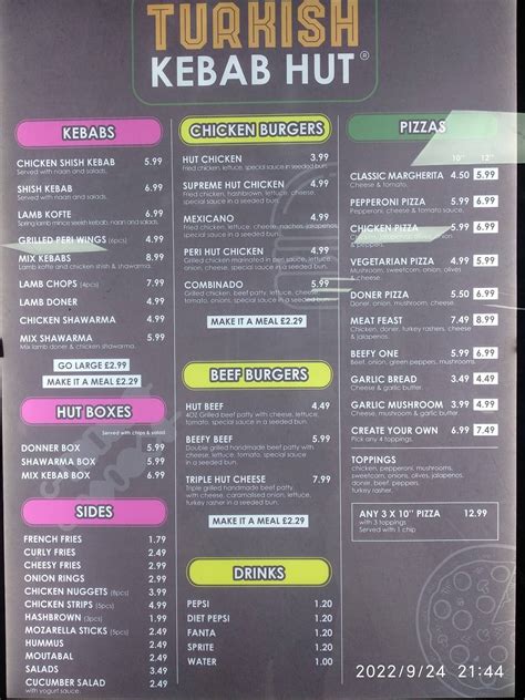 Menu At Sams Mobile BarberMCR Manchester