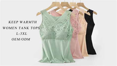 Wholesale Sexy Lace Plus Size Autumn Winter Thermal Underwear Tank Tops