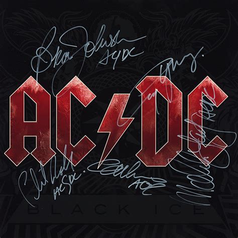 AC/DC Band Signed Black Ice Album – Artist signed collectibles and gifts