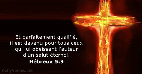 25 octobre 2023 Verset Biblique du Jour Hébreux 5 9 DailyVerses net