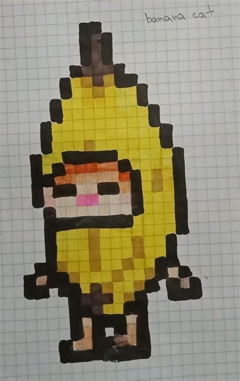 Banana Cat Pixel En 2023 Lindos Dibujos Fáciles Ideas De Dibujo Fáciles Dibujos Fáciles