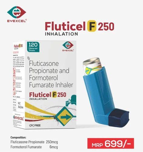 Fluticel F 250 Inhalation Fluticasone Propionate And Formoterol