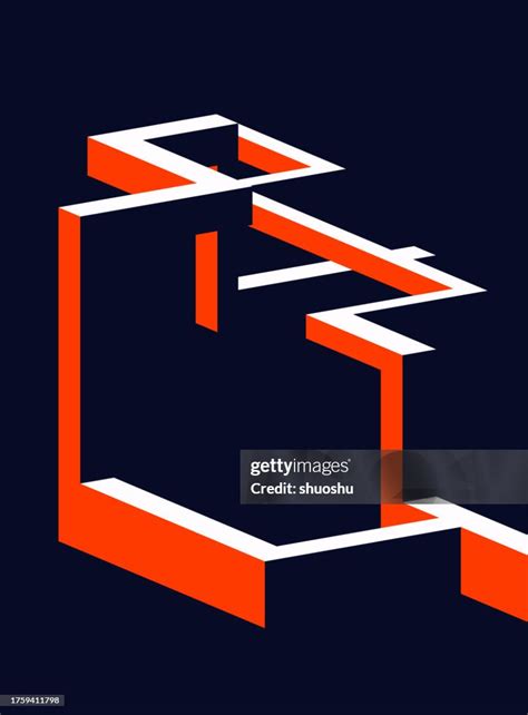 Abstract Isometric Architecture Cube Model Design Material Pattern