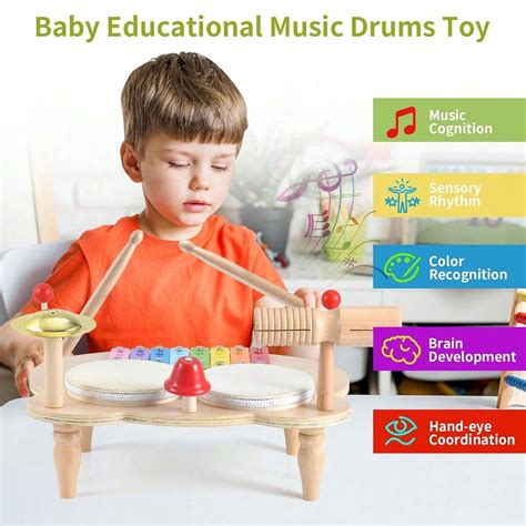 Conjunto De Bateria Em Brinquedos De Instrumentos Musicais Kit De