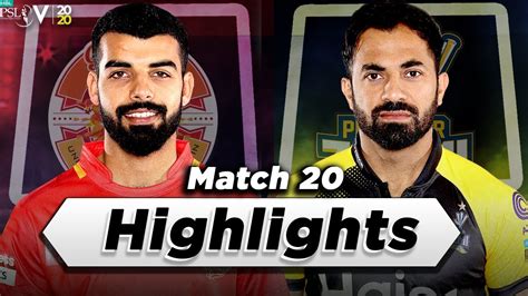 Peshawar Zalmi Vs Islamabad United Full Match Highlights Match