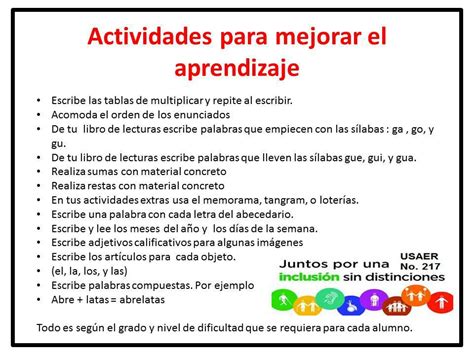 Excelentes Actividades Para Mejorar El Aprendizaje Material Educativo