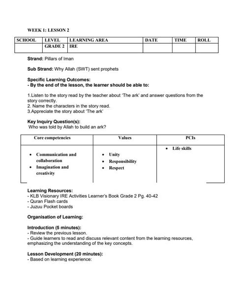 Grade 2 Rationalised Ire Lesson Plans Term 2 16706