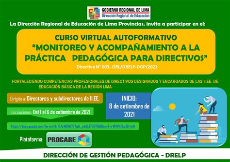 DIFUSION DEL CURSO VIRTUAL AUTOFORMATIVO MONITOREO Y ACOMPAÑAMIENTO A