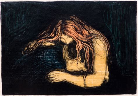 No Brash Festivity Edvard Munch Vampire Ii Iterations Lithograph