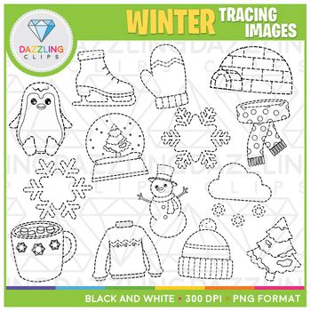 Seasons Tracing Images Clipart Growing Bundle By Dazzling Clips