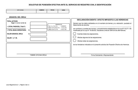 Formulario Posesion Efectiva Ppt