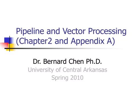 PPT Pipeline And Vector Processing Chapter2 And Appendix A