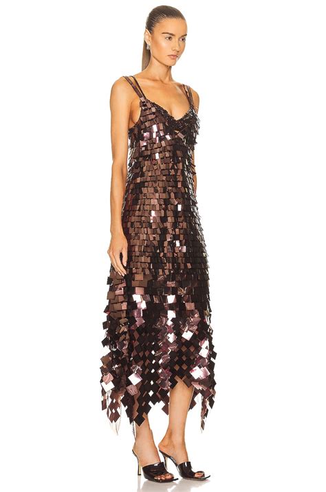 Simkhai Indra Embroidered Sequin Midi Dress In Chocolate Fwrd